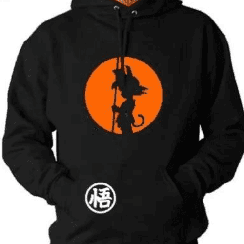 Buzo Saco Hoodie Negro Goku con Capota - Estilo legendario para tu día a día - VirtualMe.co －XS